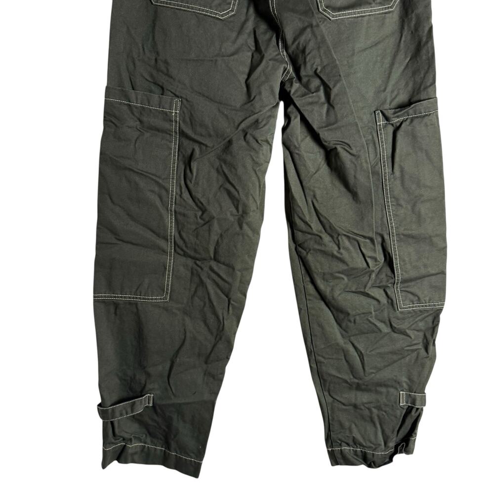 Ashley Park x RTR Olive Green Straight Leg Twill Cargo Pants Size 8 - Picture 10 of 13